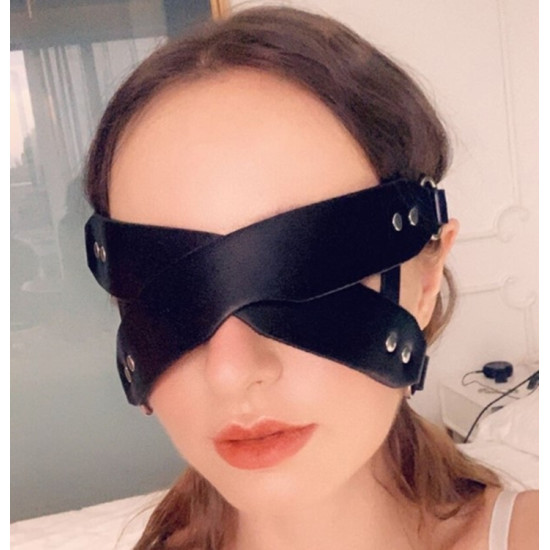 Кожена BDSM превръзка за очи