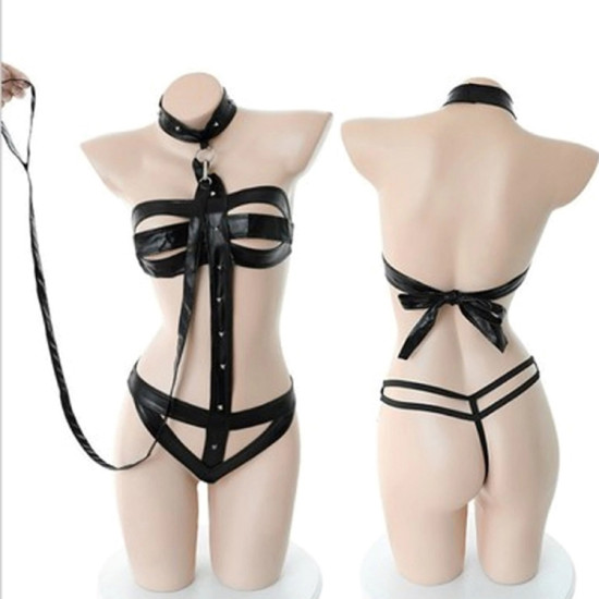 BDSM кожен чокър за цяло тяло