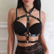 Кожен бюст харнес – черен, BDSM стил | Valdes Erotic
